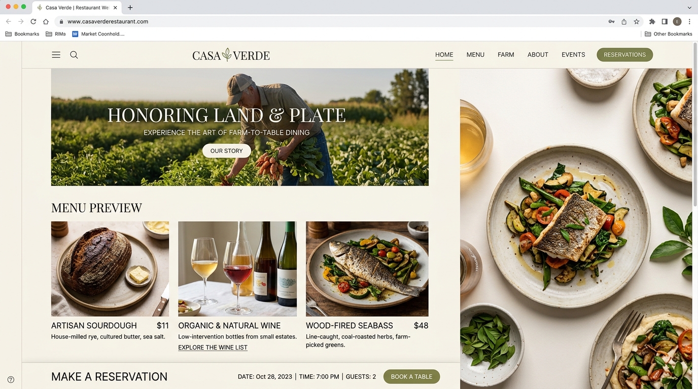 HOMEPAGE screen