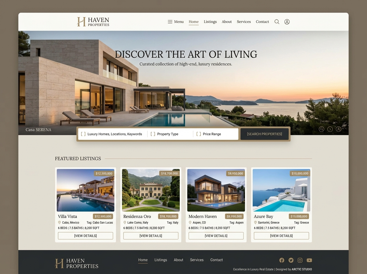 HOMEPAGE screen